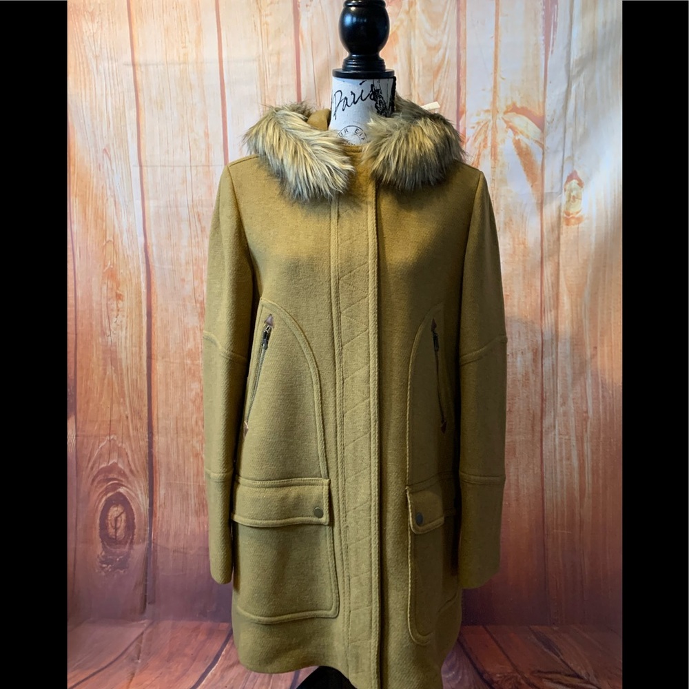 New!! J. Crew Chateau Parka Heather Mustard
